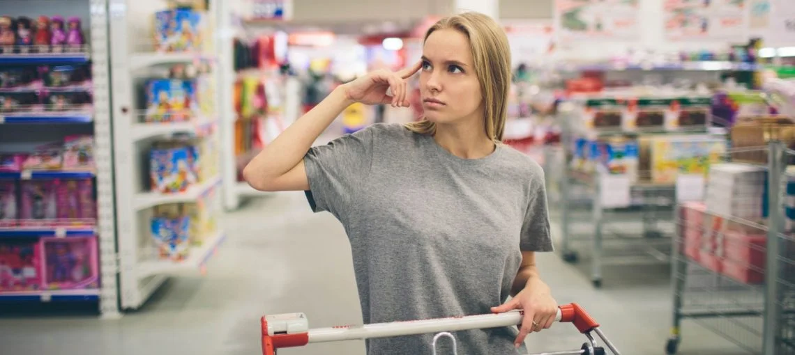 shopper behaviour being used on a shopper in store